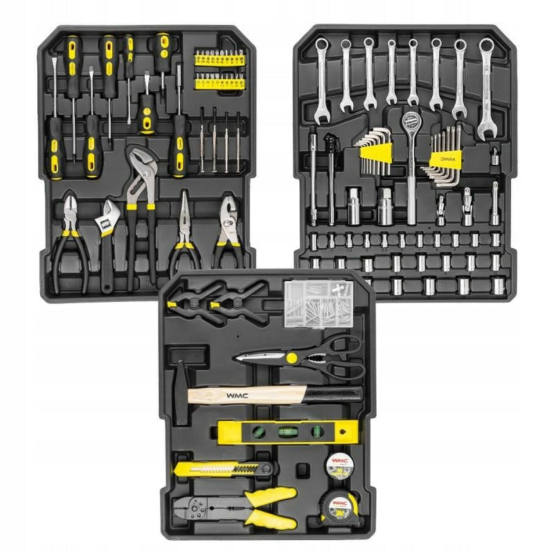 Tool set 186el. 1/4" and 1/2" (4-30mm) (6-angle) in case Brand WMC Tools