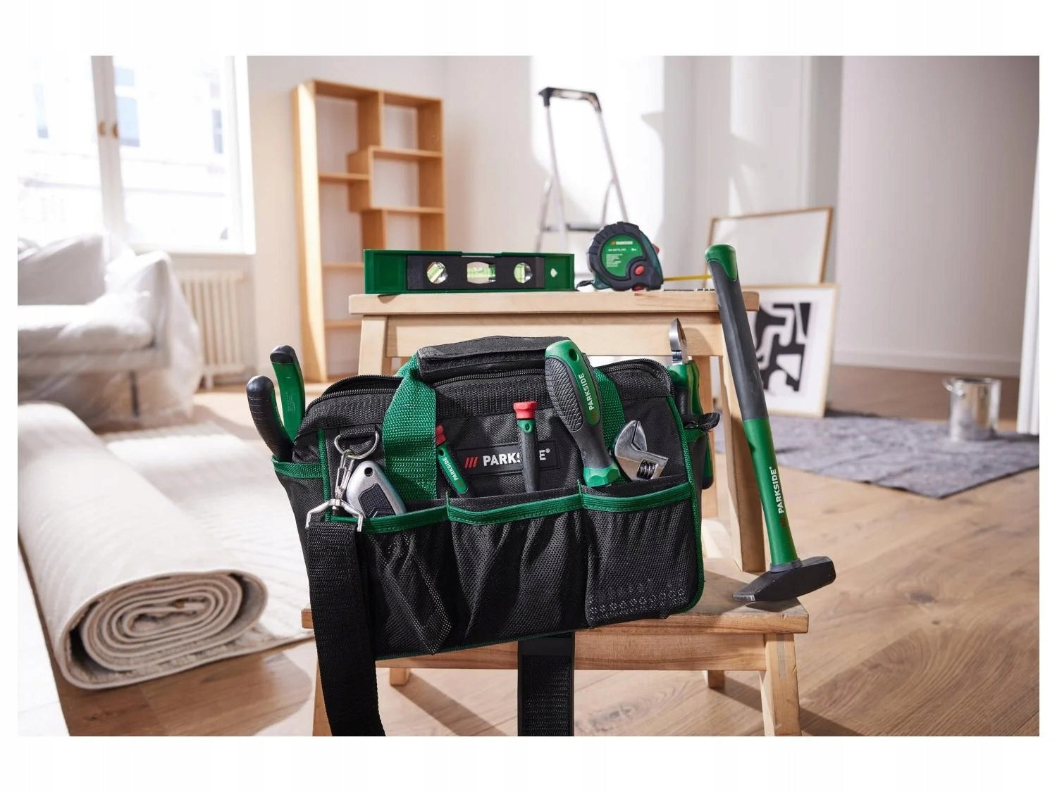 Tool set Parkside 23 elements black and green bag Bits Screwdrivers Brand Parkside