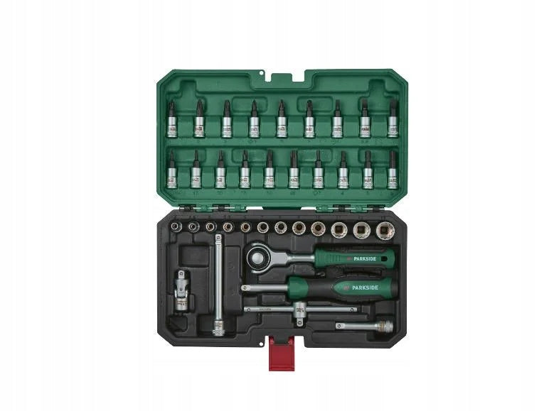 Tool set Parkside 37 elements socket wrenches with ratchet Packaging status original