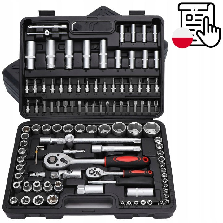 Tool set SUITCASE 108 elements ratchet socket wrenches BITS IMBUS