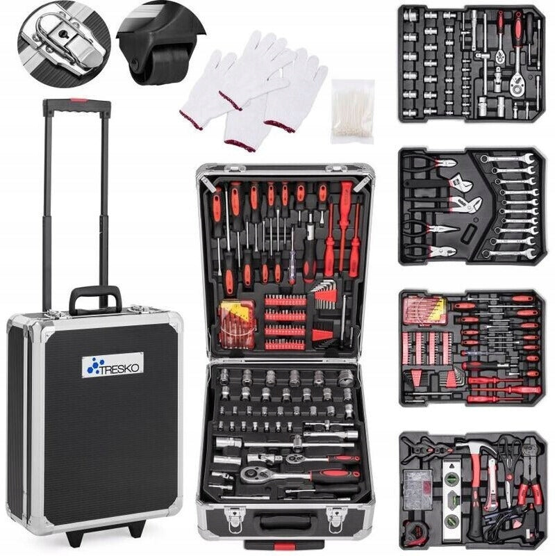 Tool set Tresko 949 PCS in case with wheels and handle