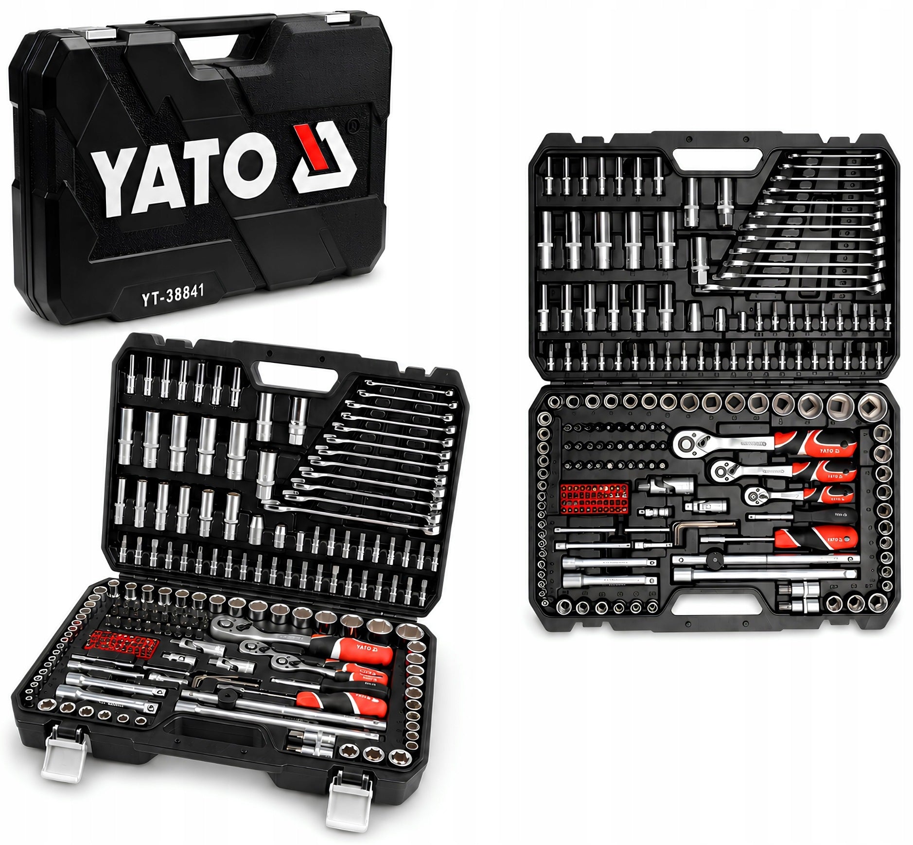 Tool set YATO YT-38841 1/4'' 3/8'' 1/2'' Bits Sockets Keys 216 pcs