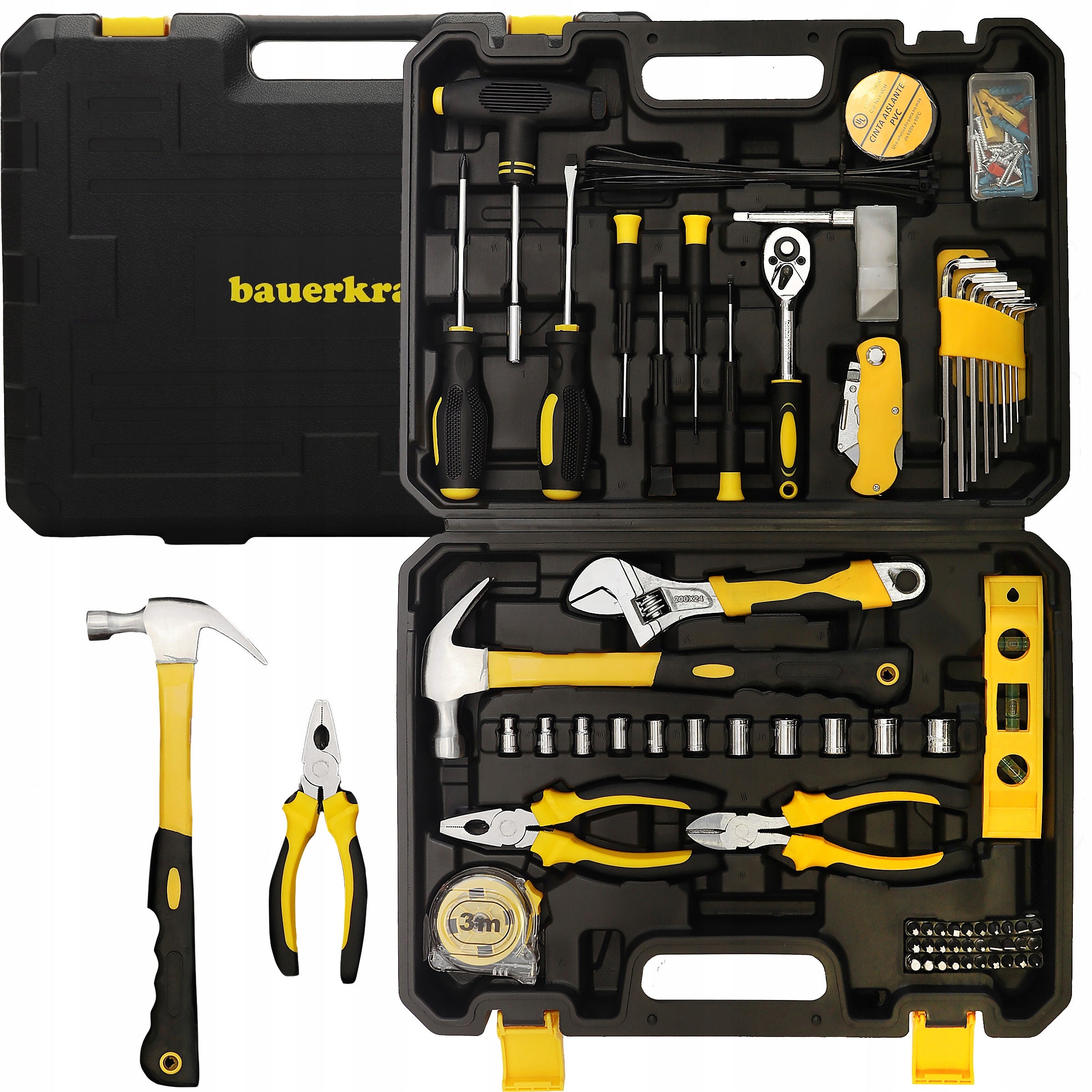 Tool set tool case 111 elements wrenches screwdrivers tools