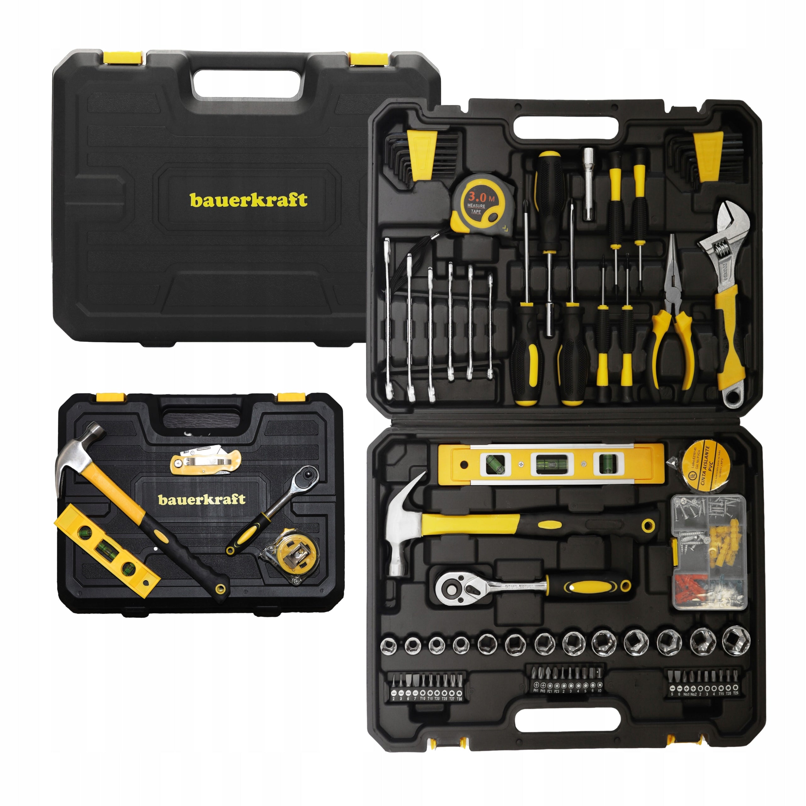 Tool set tool case 140 elements wrenches screwdrivers tools