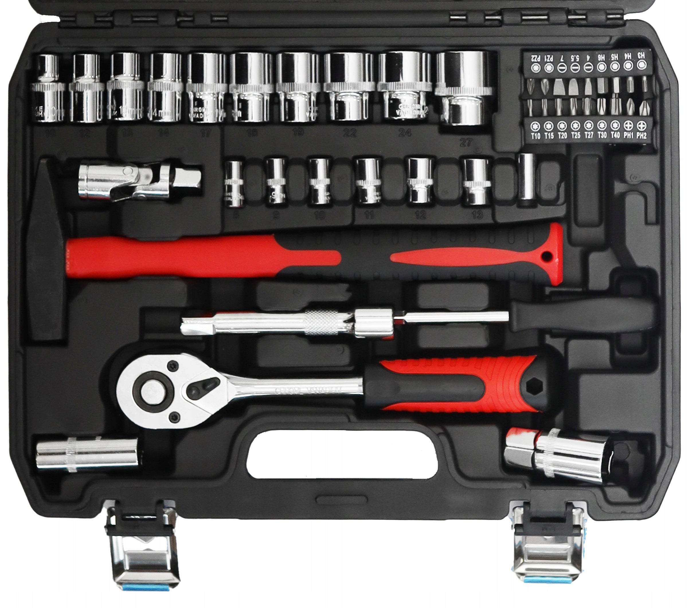 Tool set tool case 58 elements wrenches screwdrivers tools Packaging status original