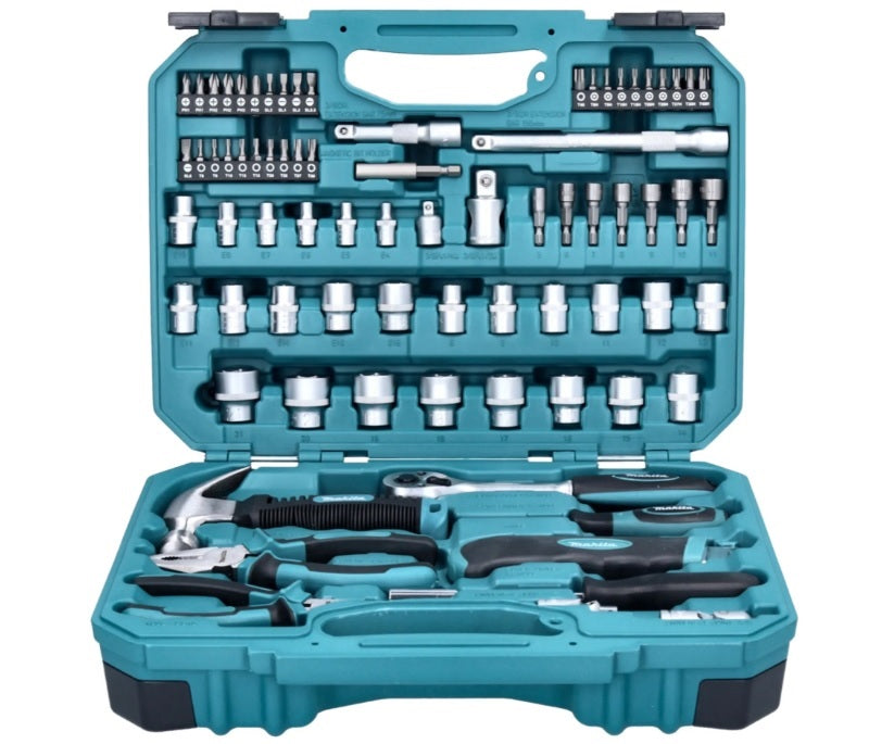 Tool set wrenches ratchet bits hammer 76 ele E-10899 Makita Brand Makita