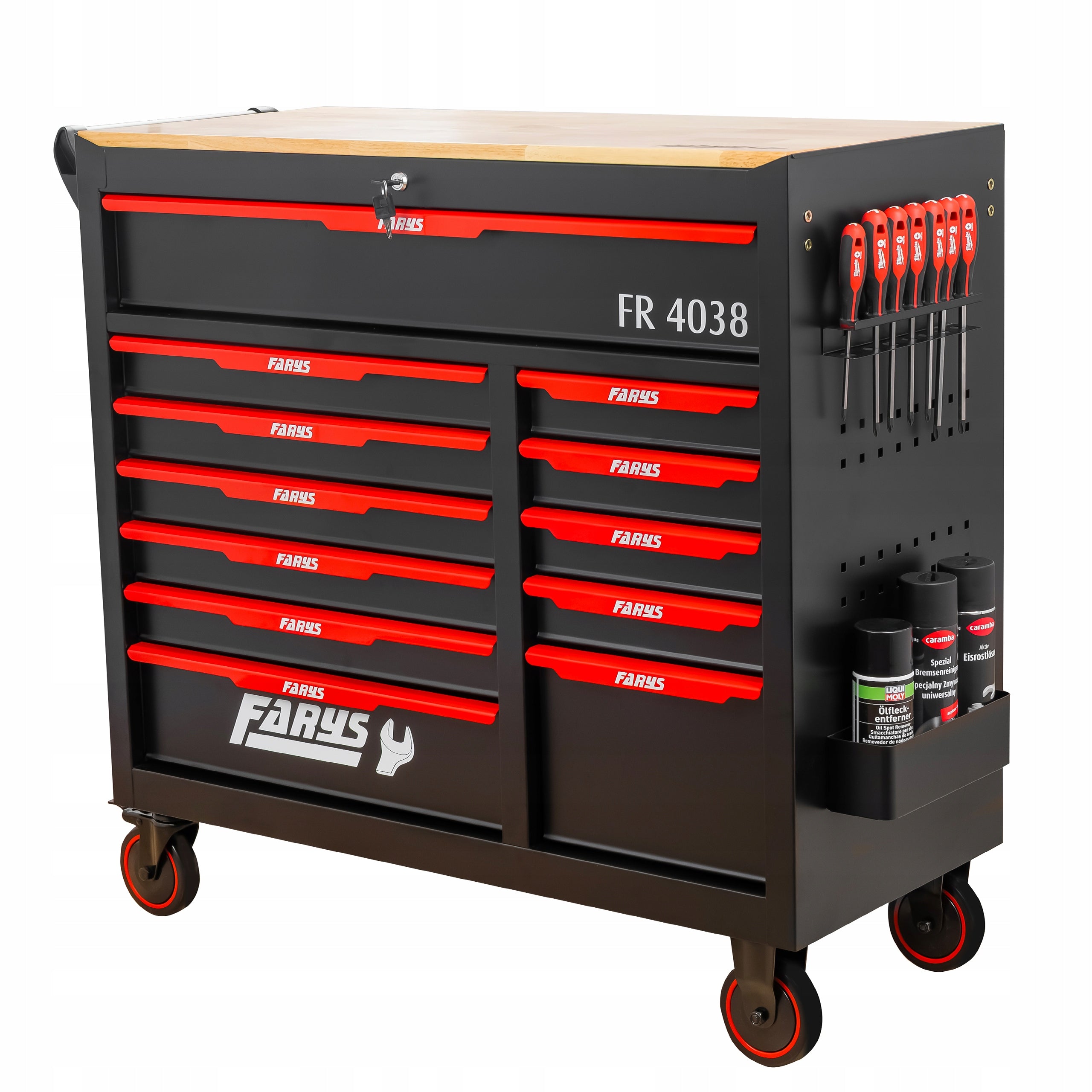 Tool trolley 12 Drawers mobile workshop cabinet + FREEBIES FR4038 EAN (GTIN) 5906492990742
