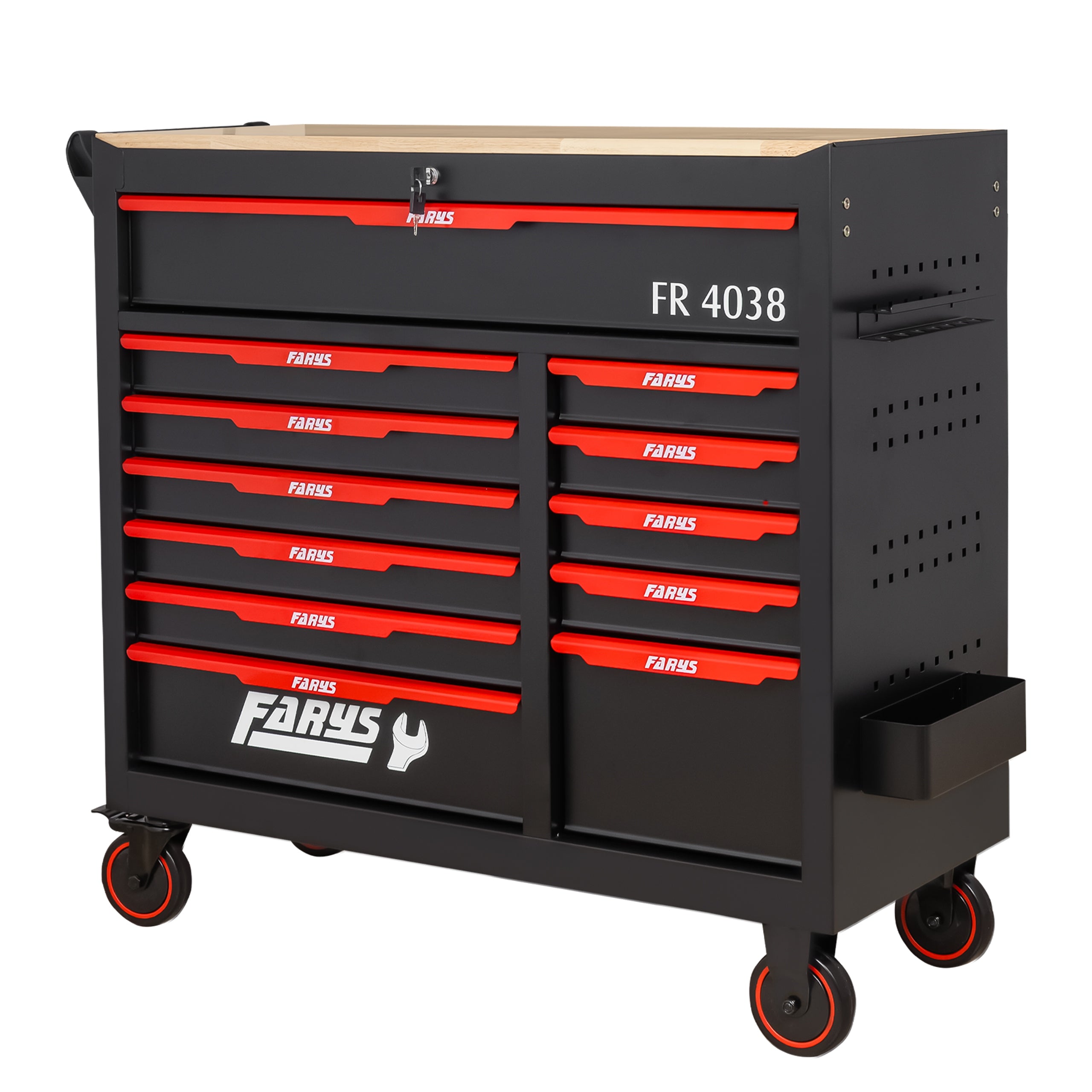 Tool trolley 12 Drawers mobile workshop cabinet + FREEBIES FR4038