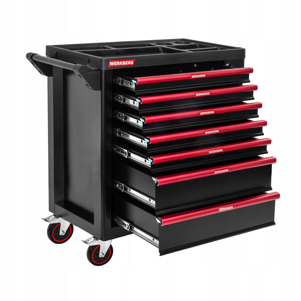 Tool trolley Workshop Tool cabinet WERKBERG PRO 7 drawers Accessories included no