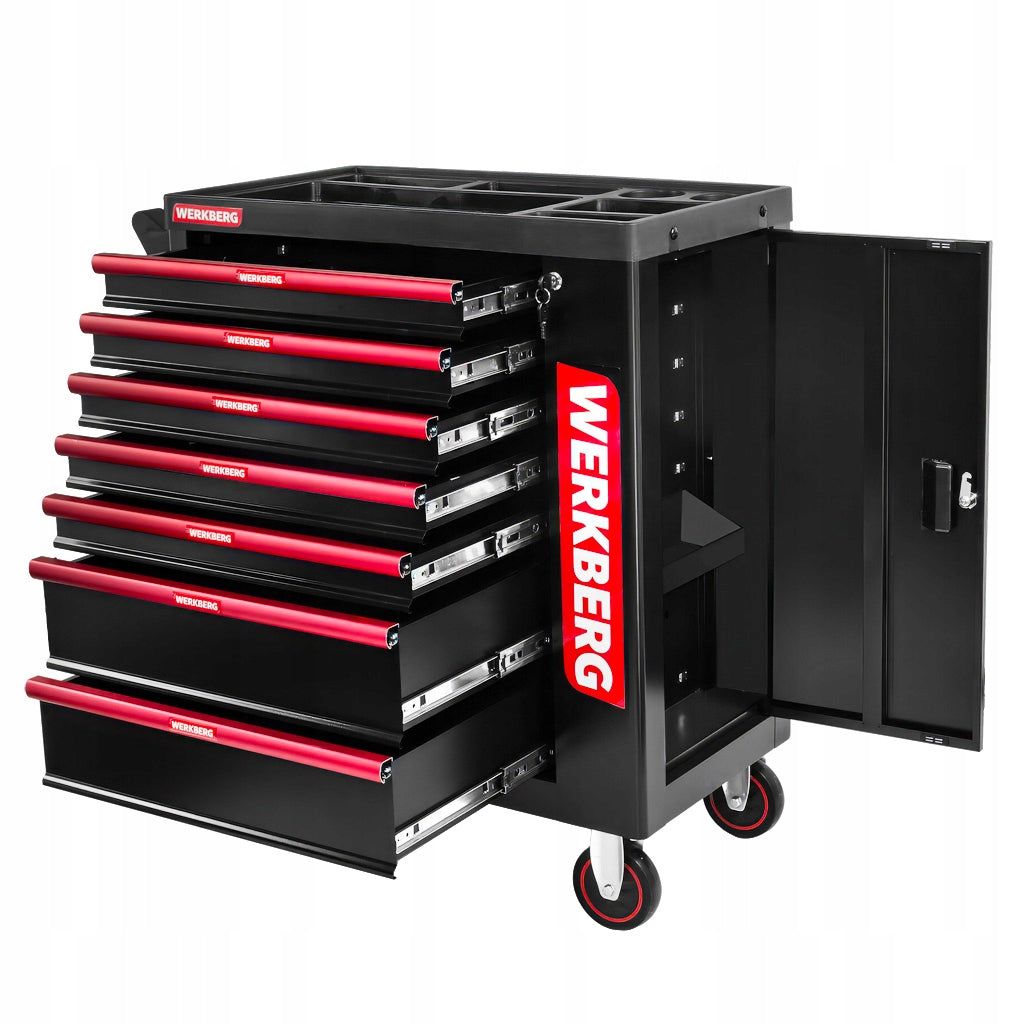Tool trolley Workshop Tool cabinet WERKBERG PRO 7 drawers Product weight with unit packaging 51 kg