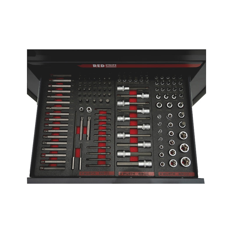Tool trolley Wurth REDSTRIPE PLUS 242 elements with accessories Brand Wurth