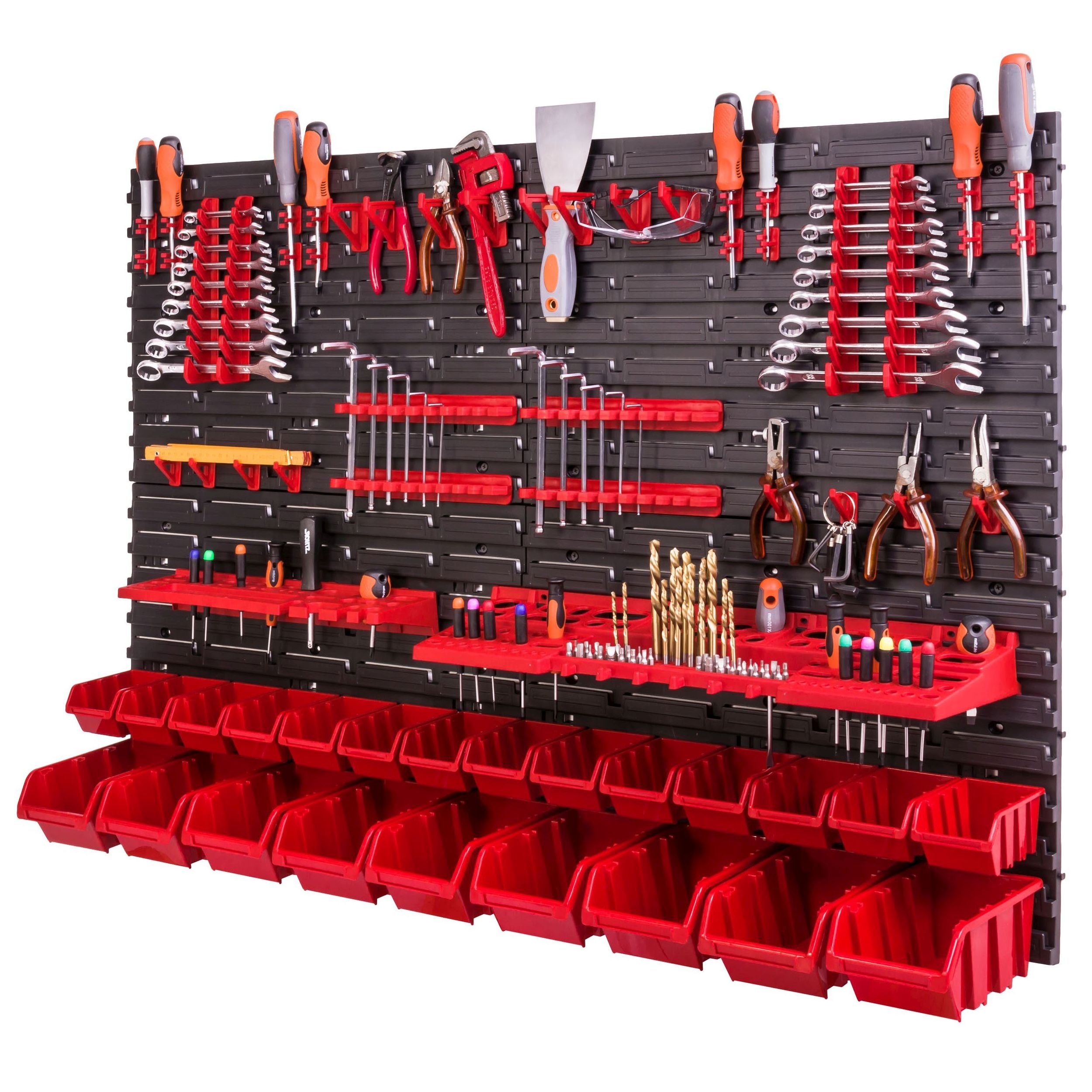 Tool workshop board 115x78 cm wall 23 cuvettes hooks handles Additional features hangable