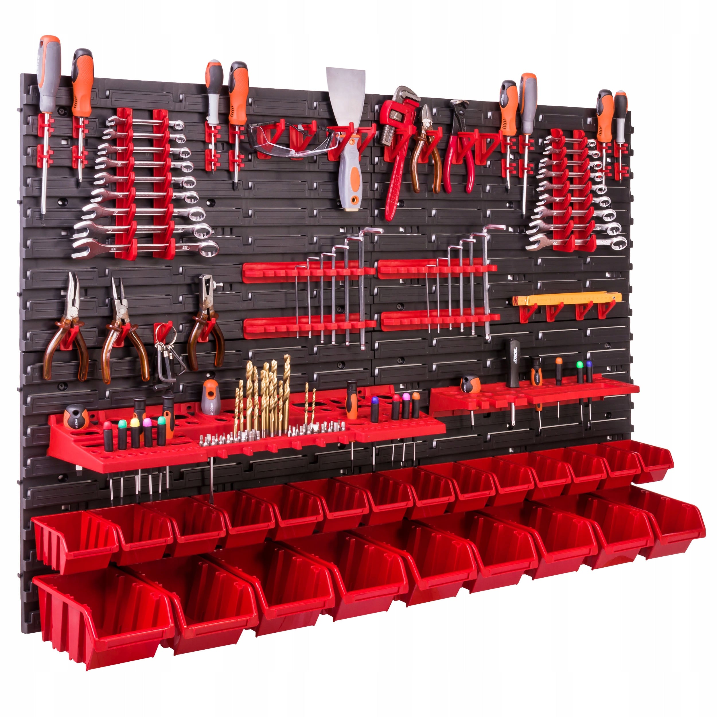 Tool workshop board 115x78 cm wall 23 cuvettes hooks handles