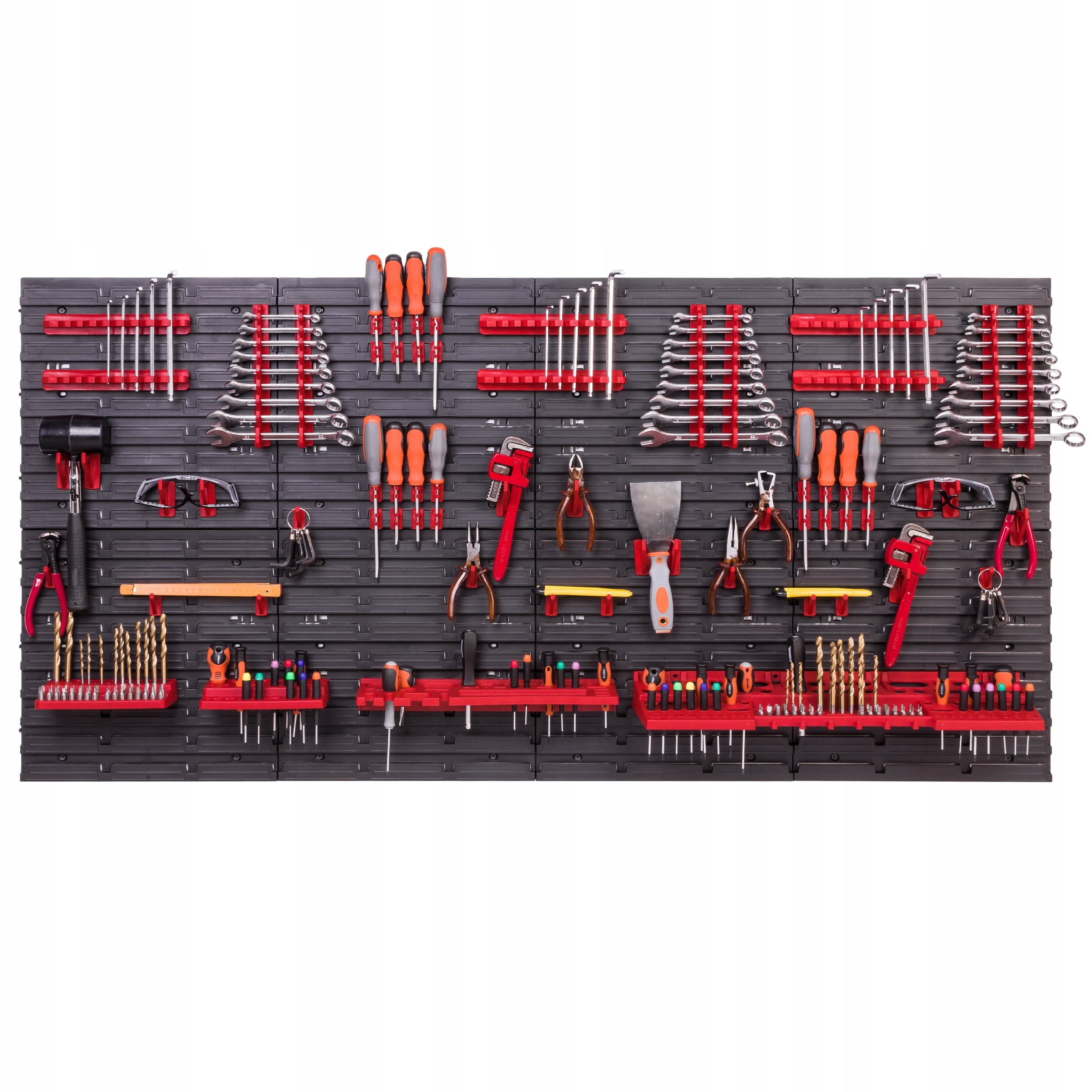 Tool workshop board 158x78 cm wall Color red