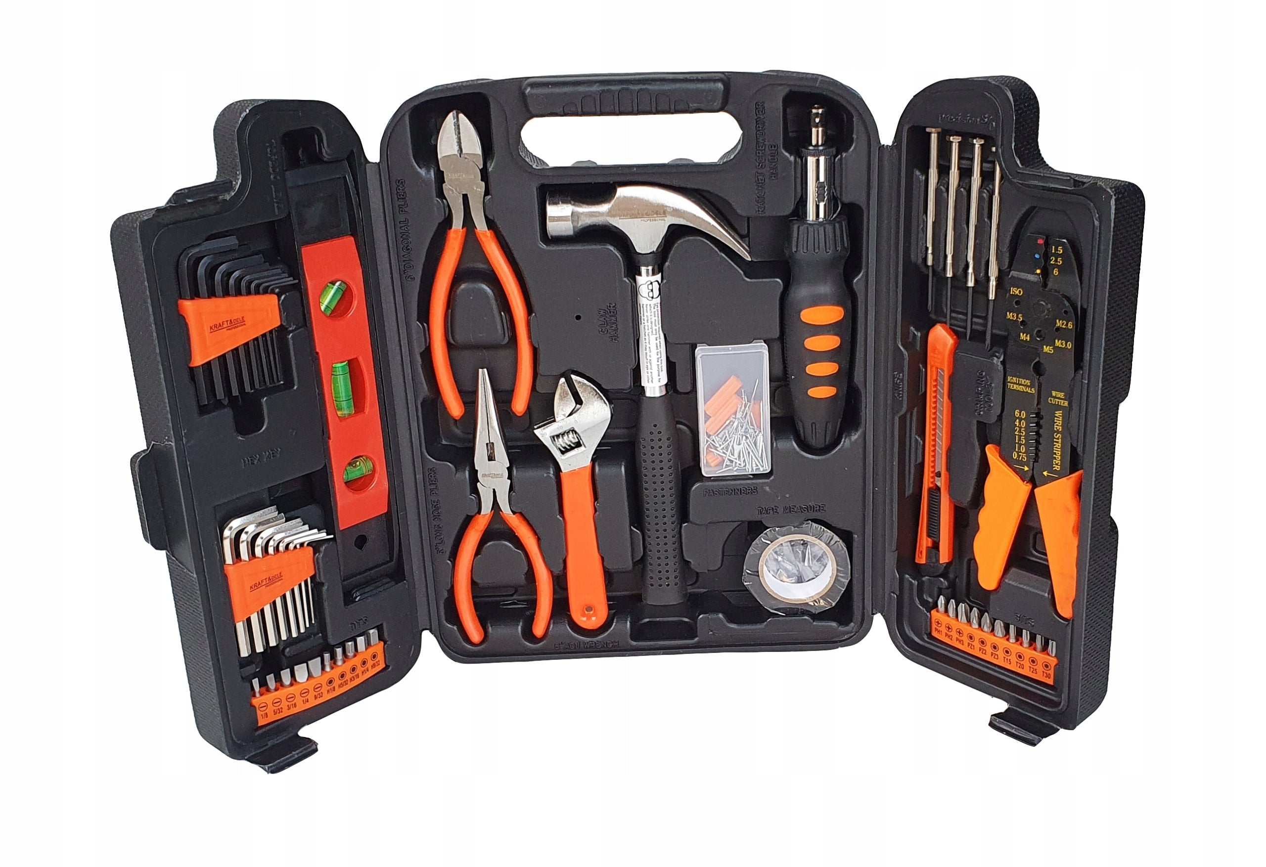 Toolbox Kraft&Dele 129 el. Product weight with unit packaging 4 kg