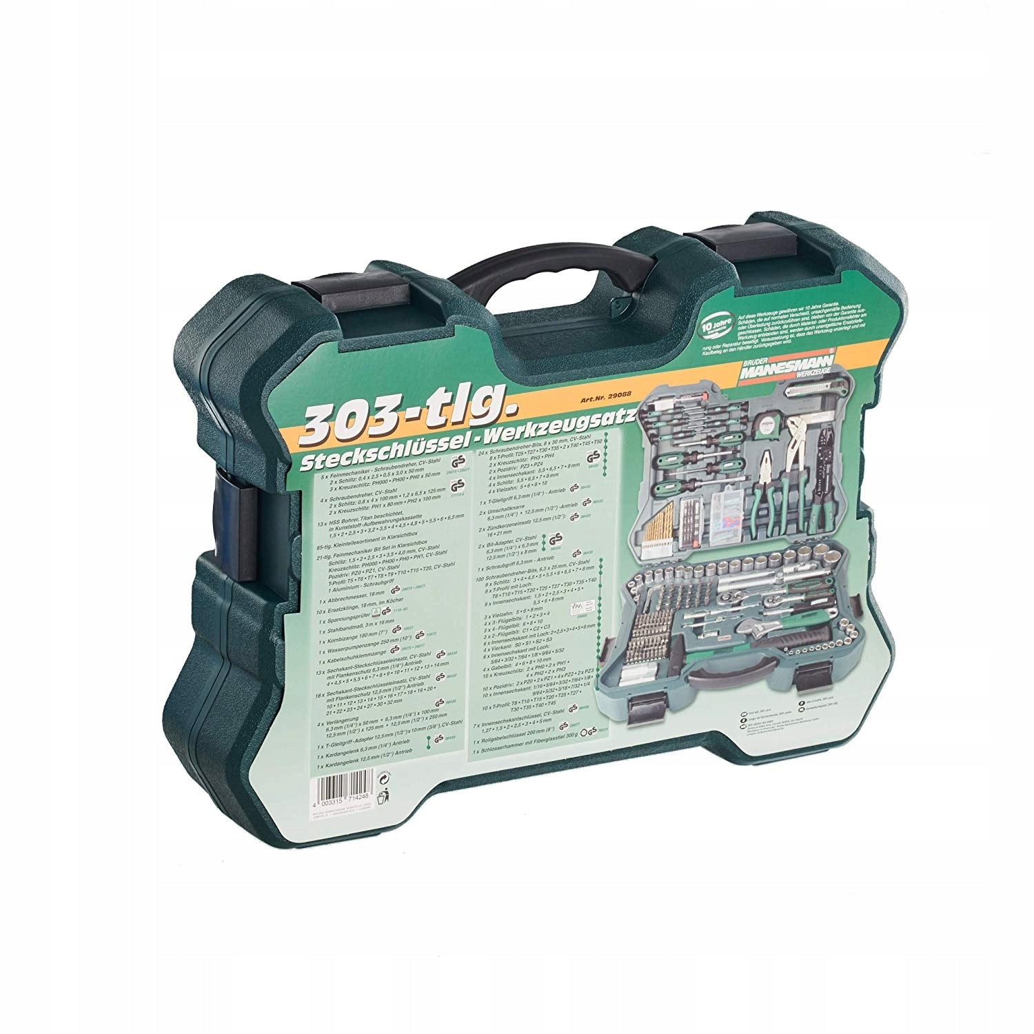 Toolbox in case Brüder Mannesmann M29088 Number of items in the set 303