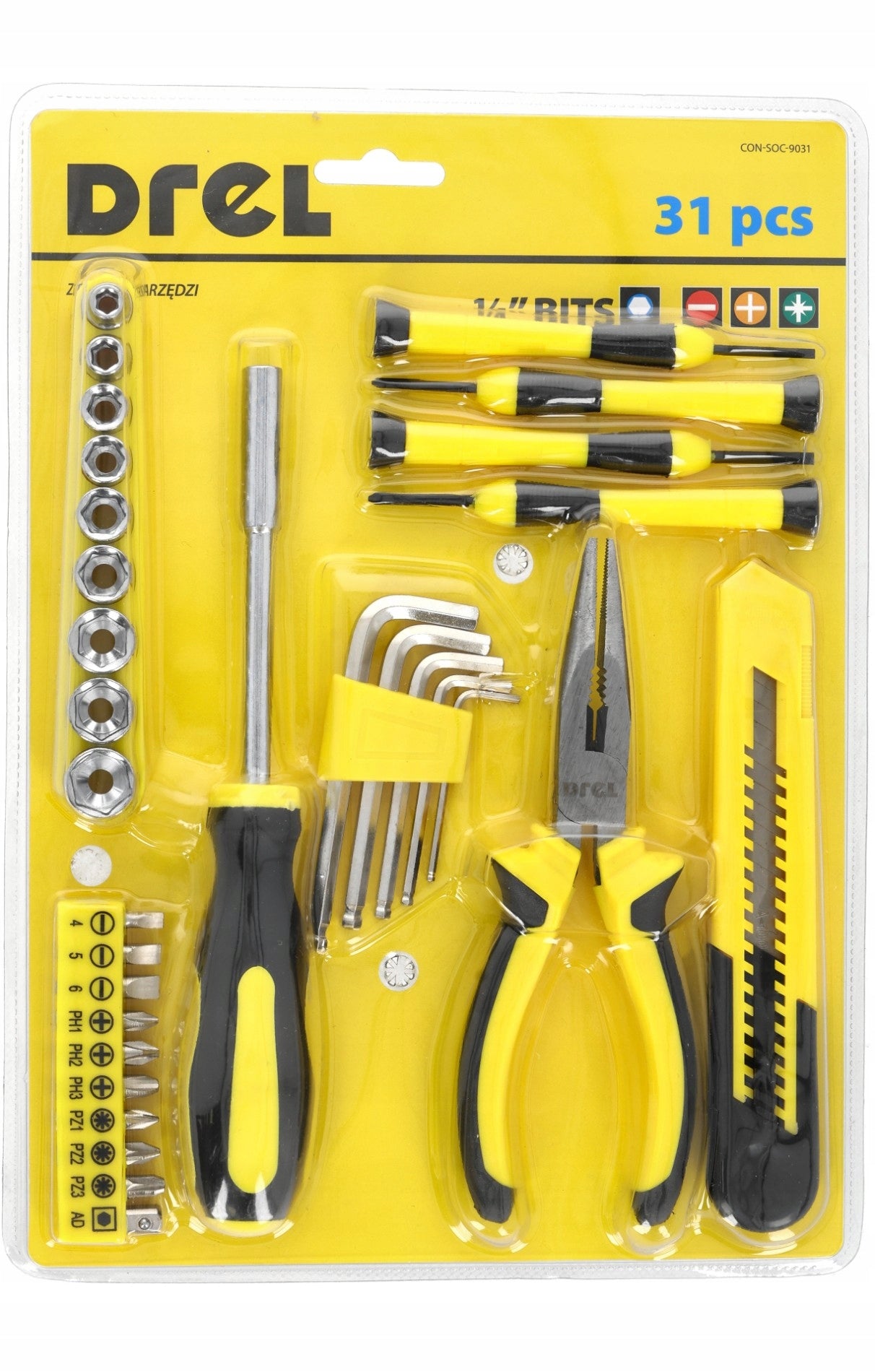 Toolkit 31 professional elements for workshop DREL Packaging status original