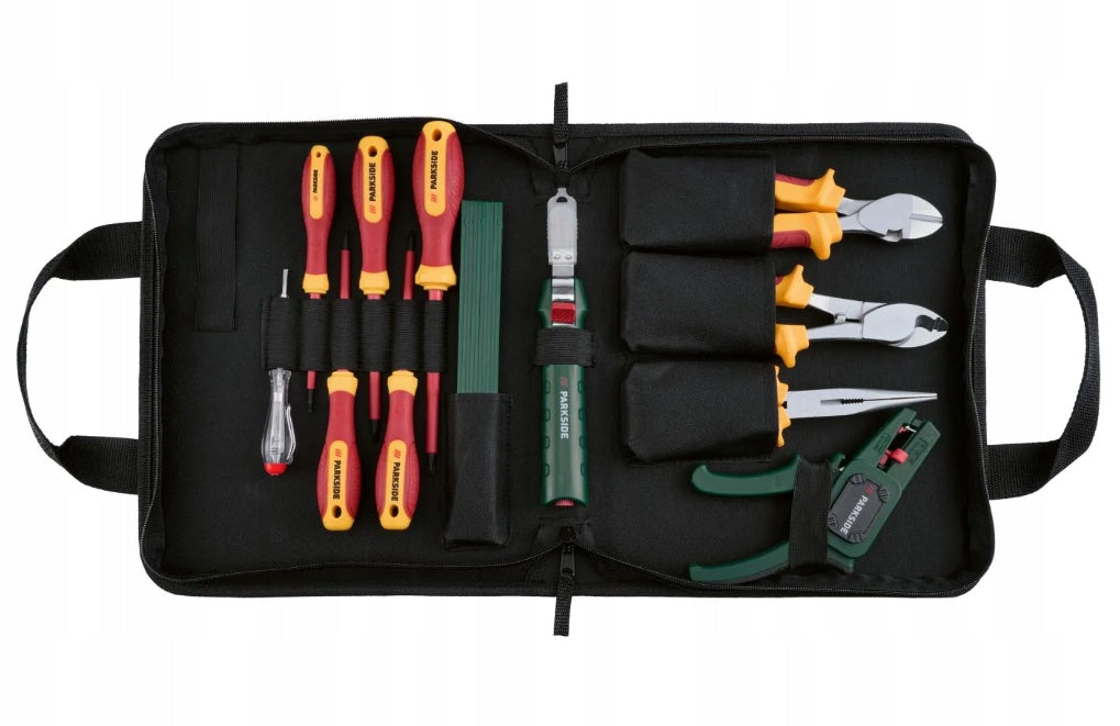 Toolkit for electrician PARKSIDE 1000 V 13 el. + green bag Brand Parkside