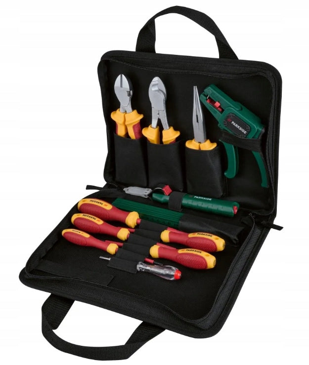 Toolkit for electrician PARKSIDE 1000 V 13 el. + green bag