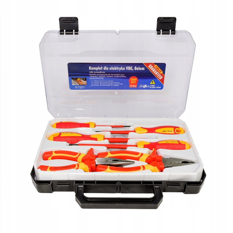 Toolkit for electrician VDE 6 elements in case Model x7321