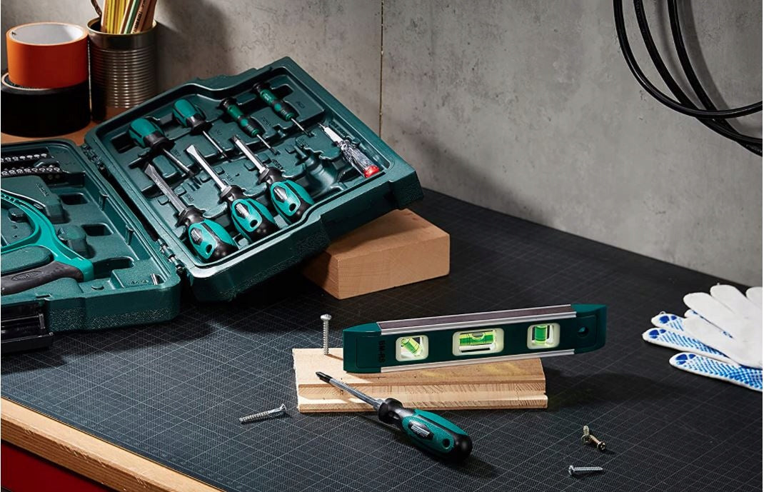 Toolkit in Suitcase Mannesmann + Level Brand Brüder Mannesmann