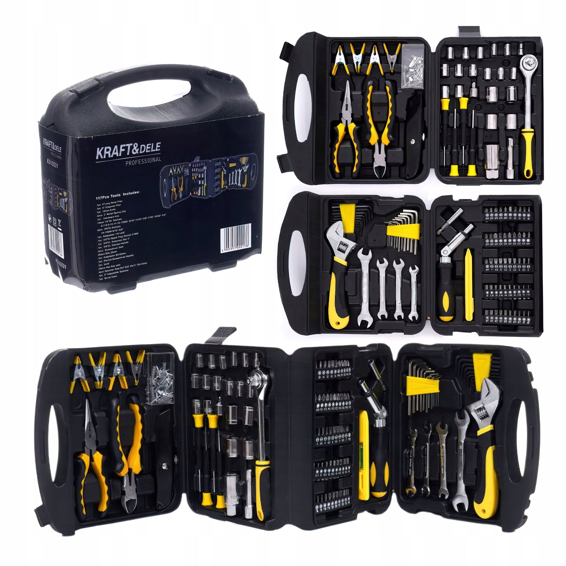 Tools 117 Part Tool Set 117 Elements Suitcase Kraft&Dele