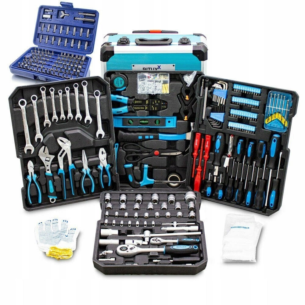 Tools in Suitcase on Wheels 1300 el. XXL Workshop Tool Set