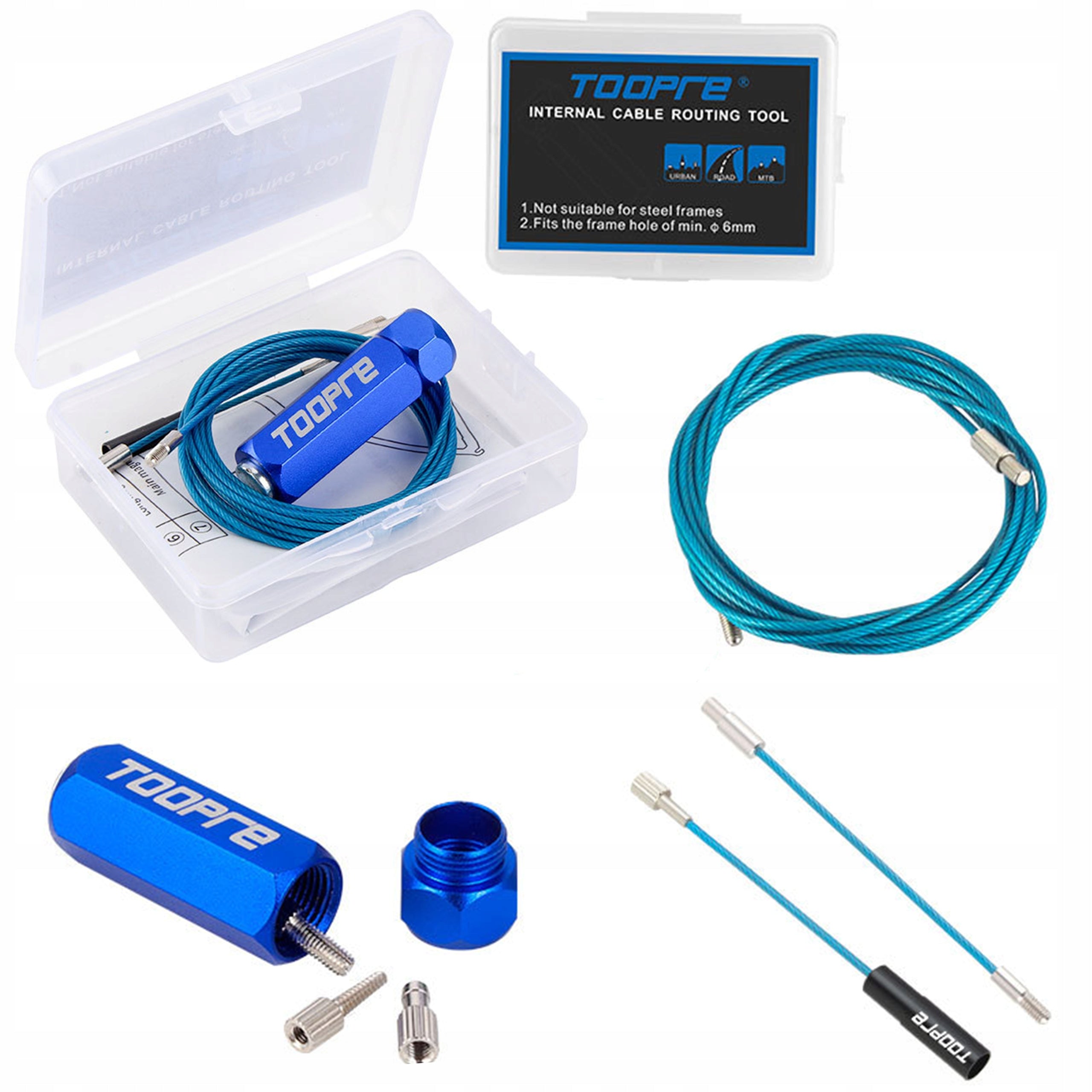 Toopre device for internal routing of cables, armor and wires