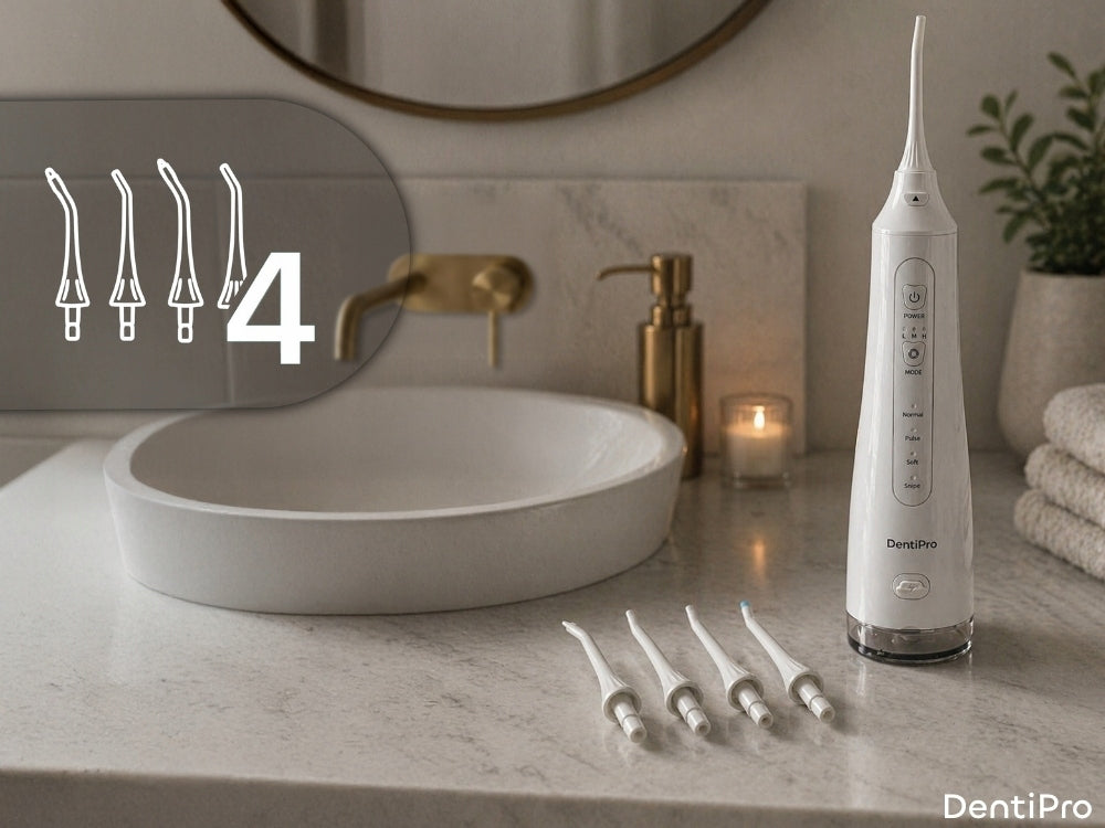 Tooth Irrigator 4 Modes +4 Nozzles - Professional, Powerful, and Wireless Medical device no