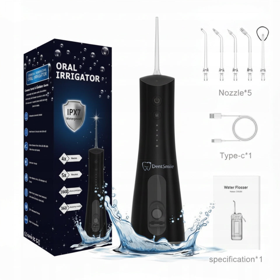 Tooth Irrigator 5 Modes + 5 Nozzles - Professional, Wireless, and Powerful