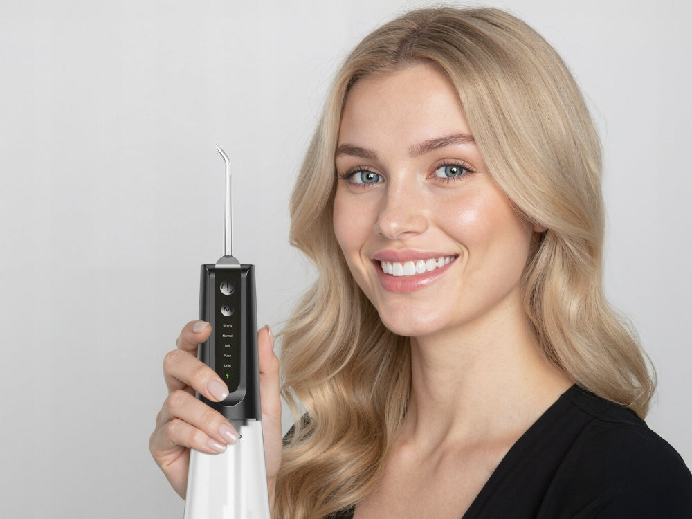 Tooth Irrigator DentiPro 5 Modes + 6 Nozzles - Wireless and Dental Brand DentiPro