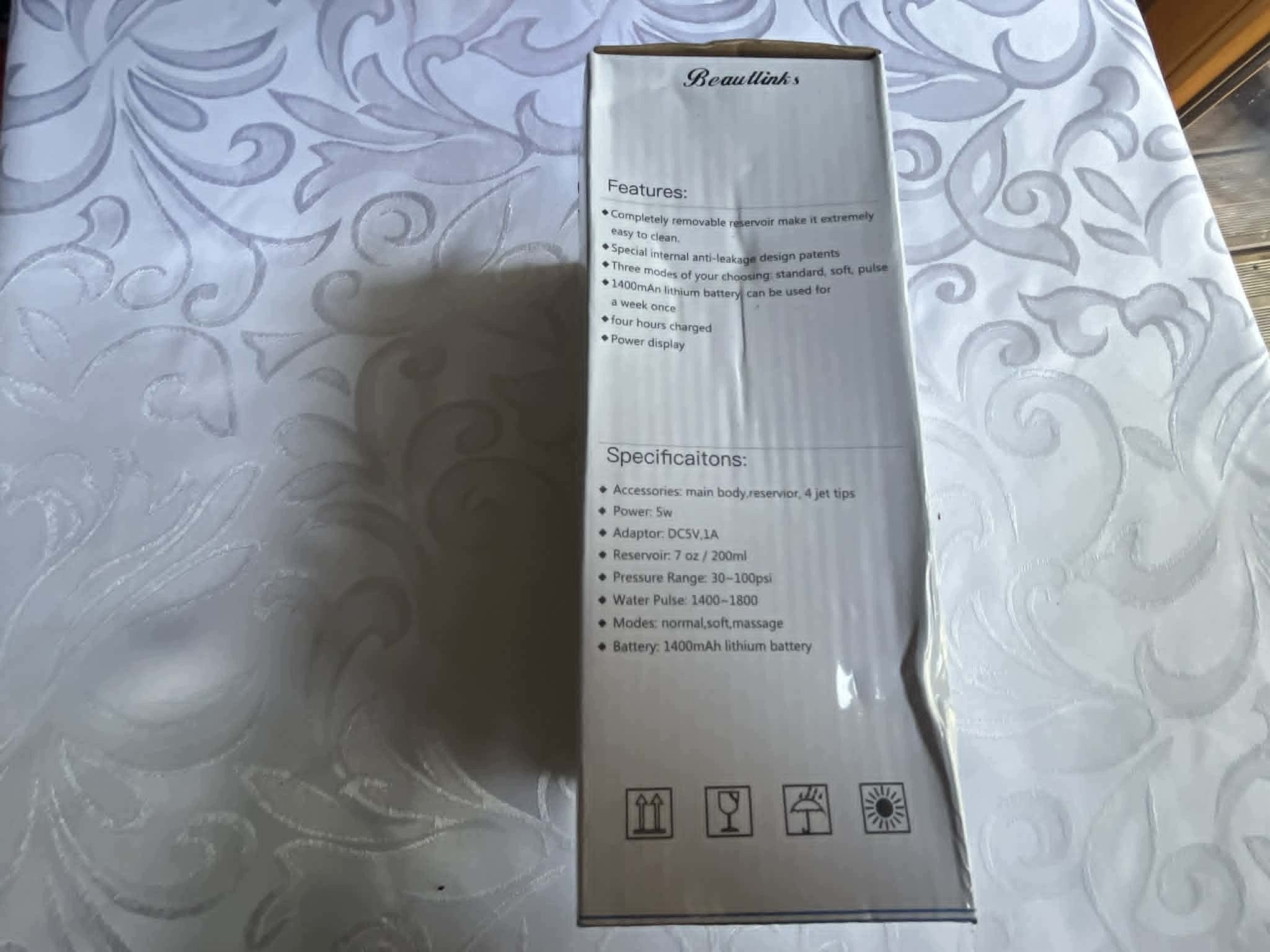 Tooth Irrigator Portable Oral Irrigator Beautlinks Manufacturer code 145
