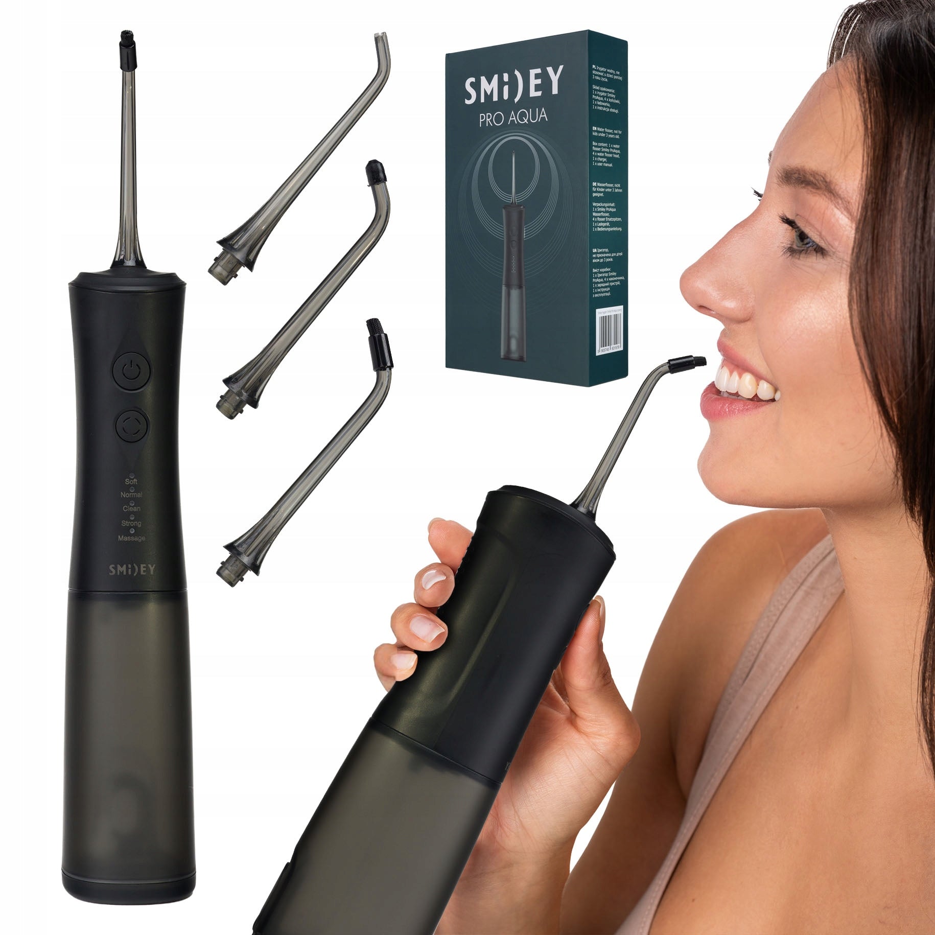 Tooth Irrigator Wireless 5 Modes + 4 Nozzles - Powerful Dental