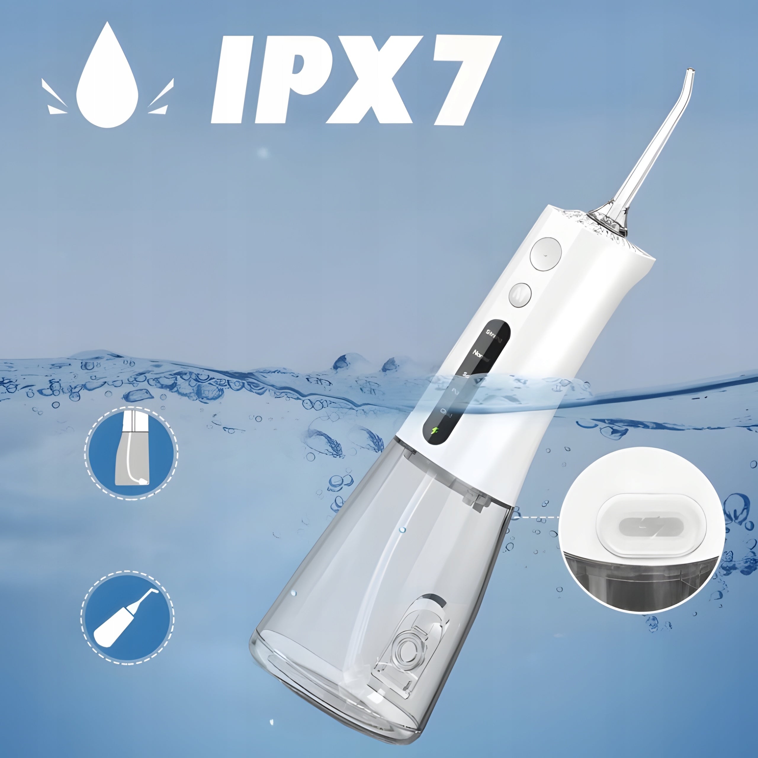 Tooth Irrigator Wireless Dental 5 Modes 7 Nozzles 300ml USB Packaging status original