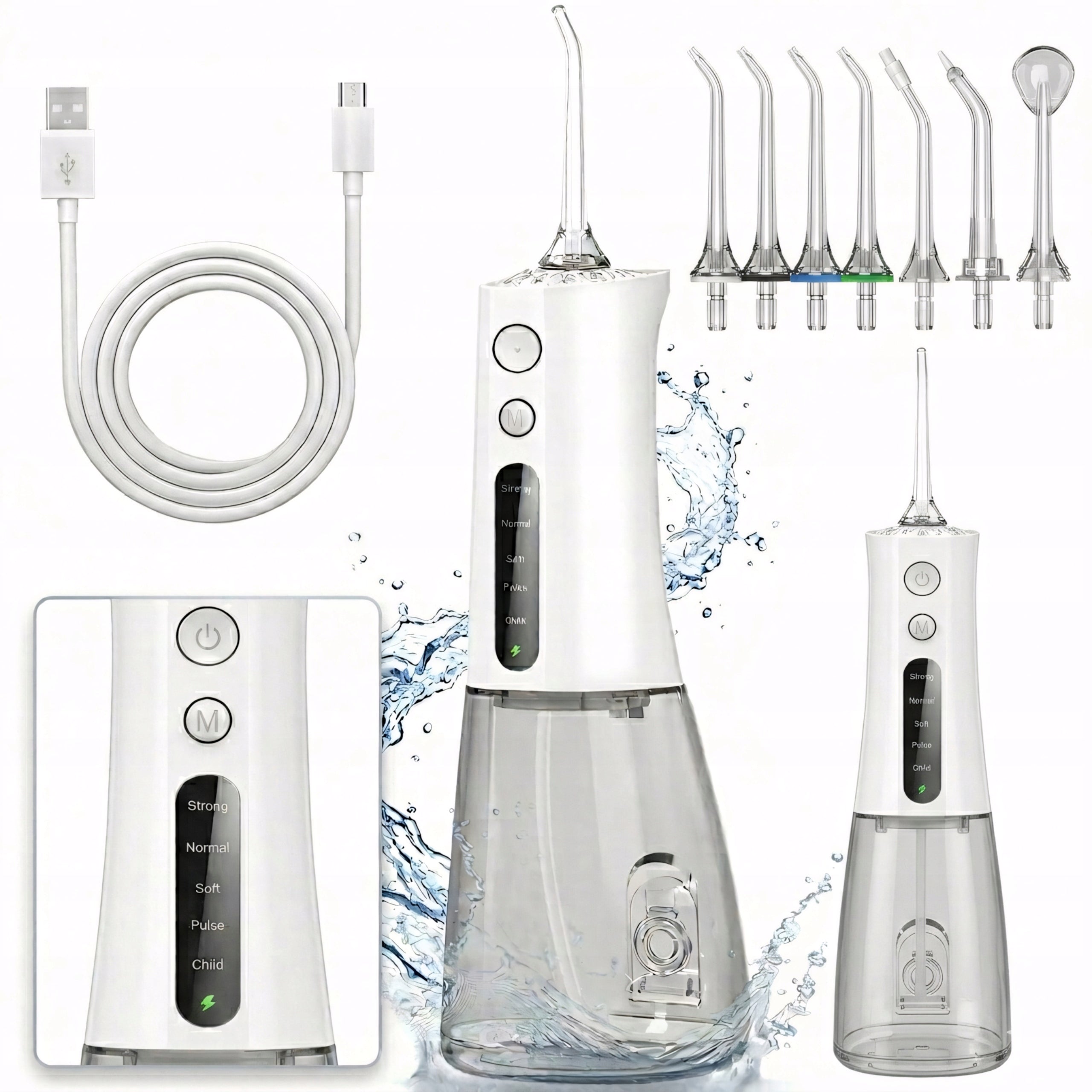 Tooth Irrigator Wireless Dental 5 Modes 7 Nozzles