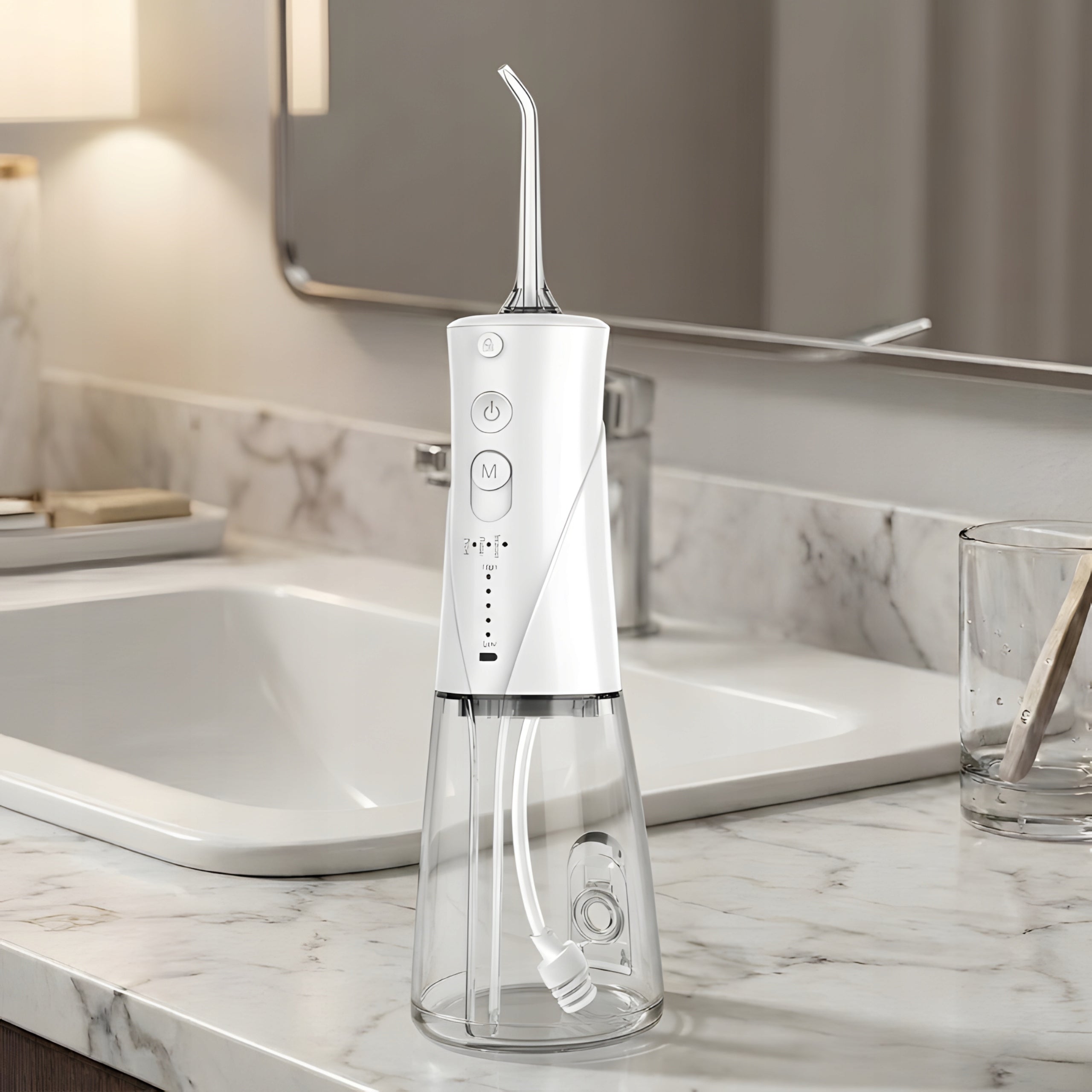 Tooth Irrigator Wireless Dental 7 Nozzles 5 Modes IPX7 230ml USB Packaging status original