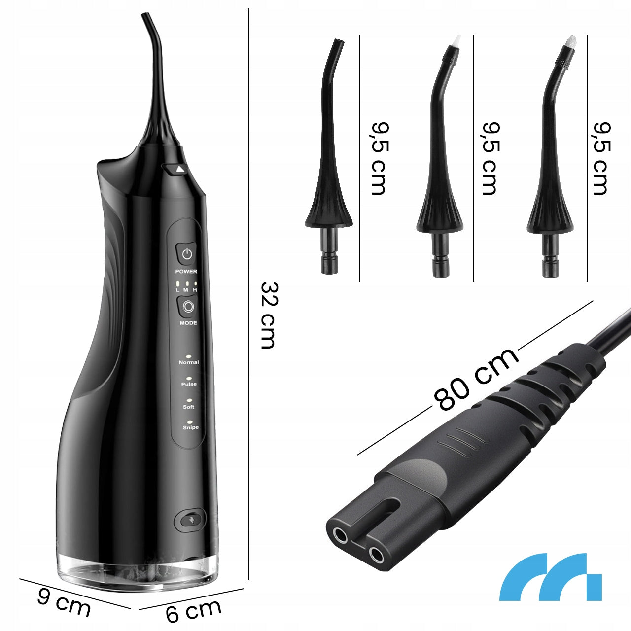 Tooth Irrigator Wireless Dental Modes Nozzle Set Strong 135PSI Model Irygator do Zębów Bezprzewodowy Toothie X50