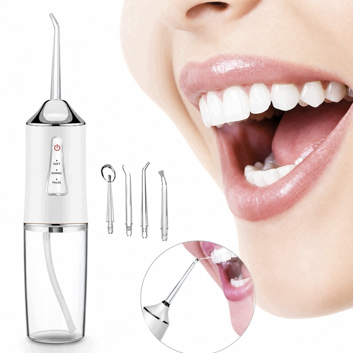 Tooth Irrigator Wireless Dental Strong 4 Nozzles 3 Modes 230 ml Medical device no