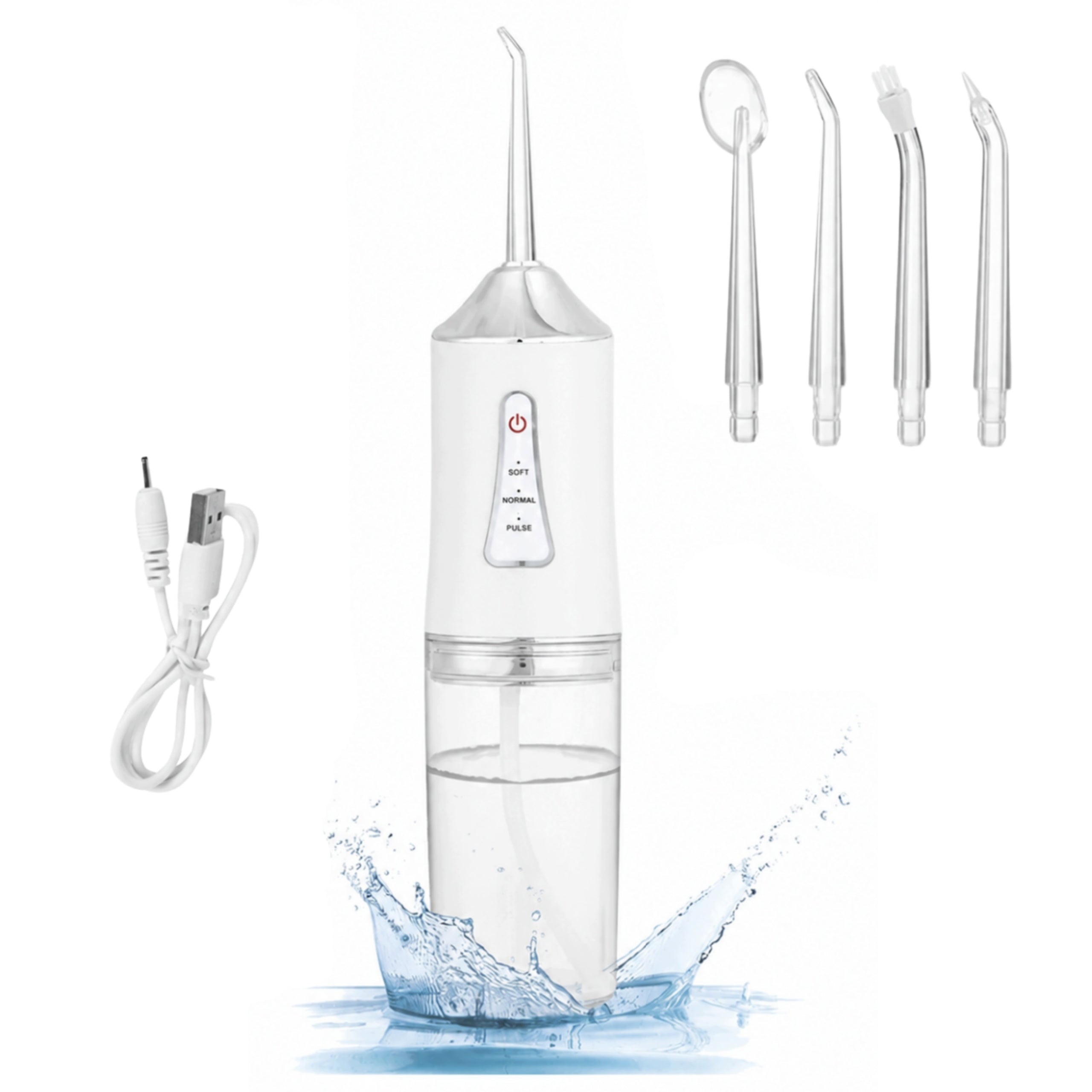 Tooth Irrigator Wireless Dental Strong 4 Nozzles 3 Modes 230 ml