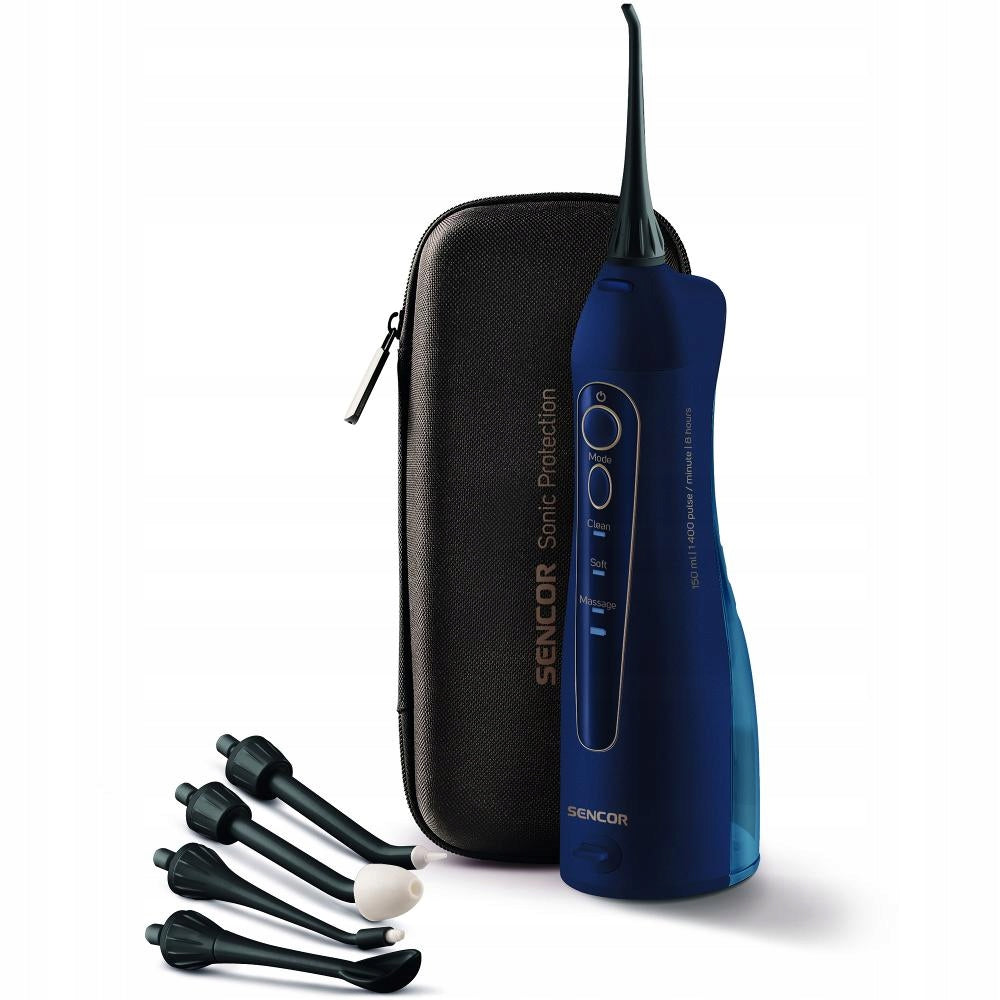 Tooth Irrigator Wireless Sencor SOI 1210BL Case 5 Caps 3 Modes