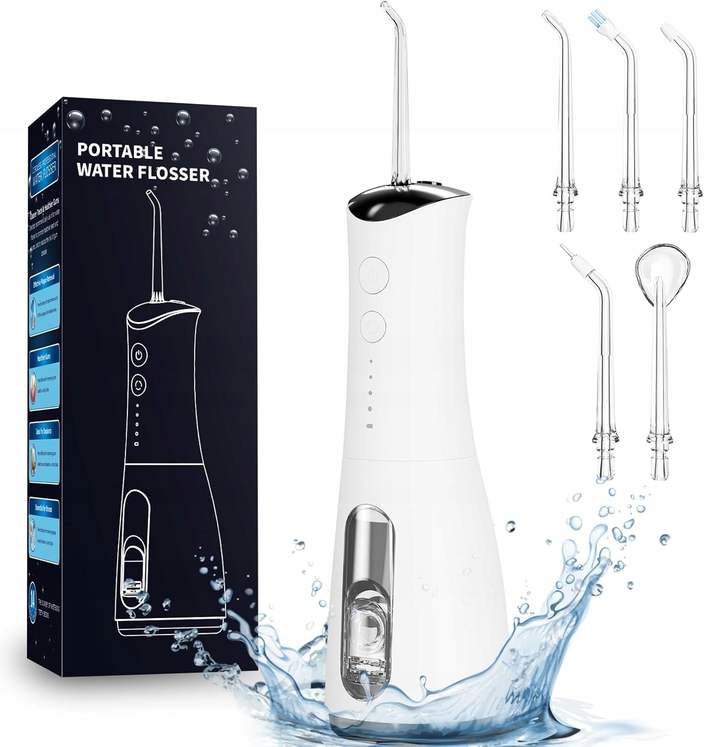 Tooth irrigator AI&JL wireless USB-C IPX7 5 tips 300ml