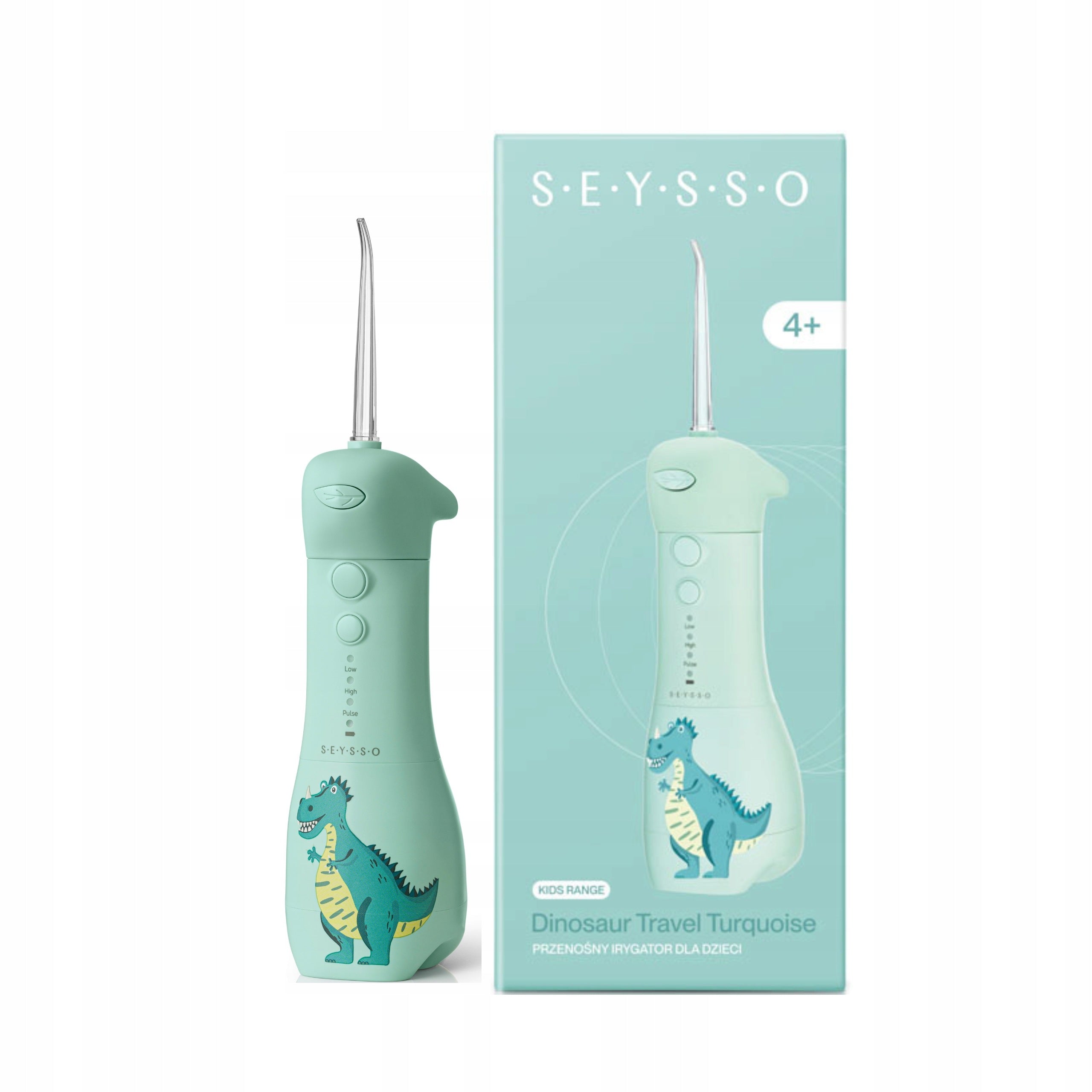 Tooth irrigator SEYSSO Kids Dinosaur Turquoise for children 90min