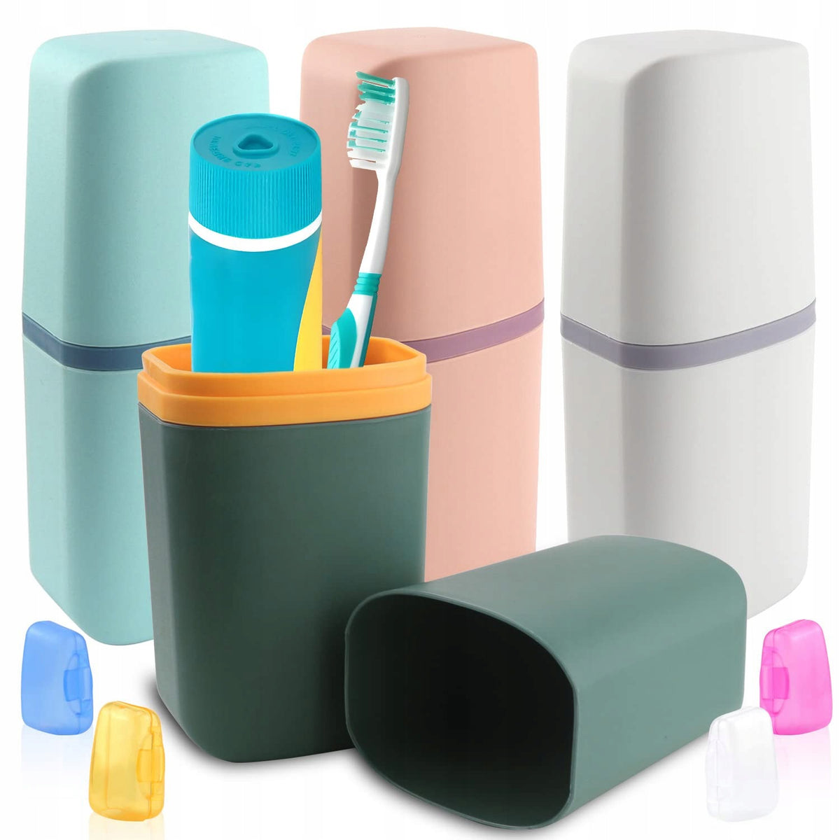 Toothbrush Case 4 Pcs Plastic Travel Containers