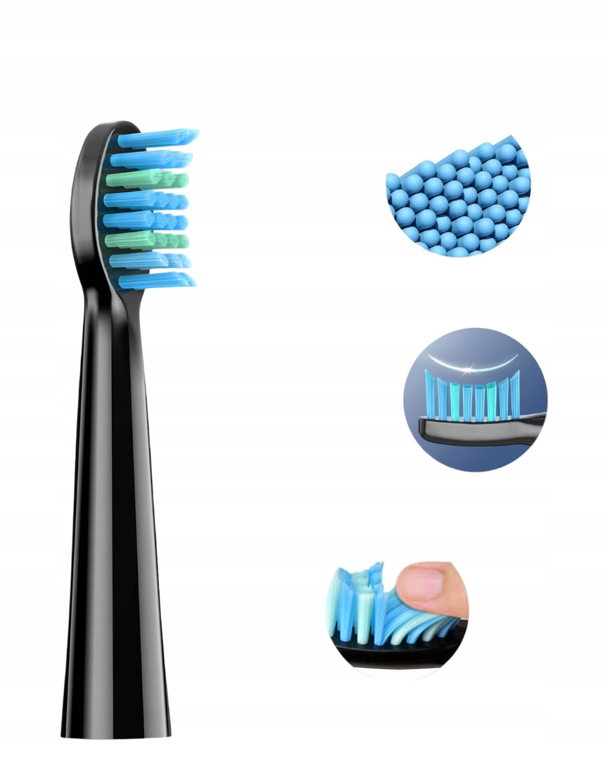 Toothbrush Coulax Sonic 5 Modes Rechargeable 6 Heads black Manufacturer code 5906546288931