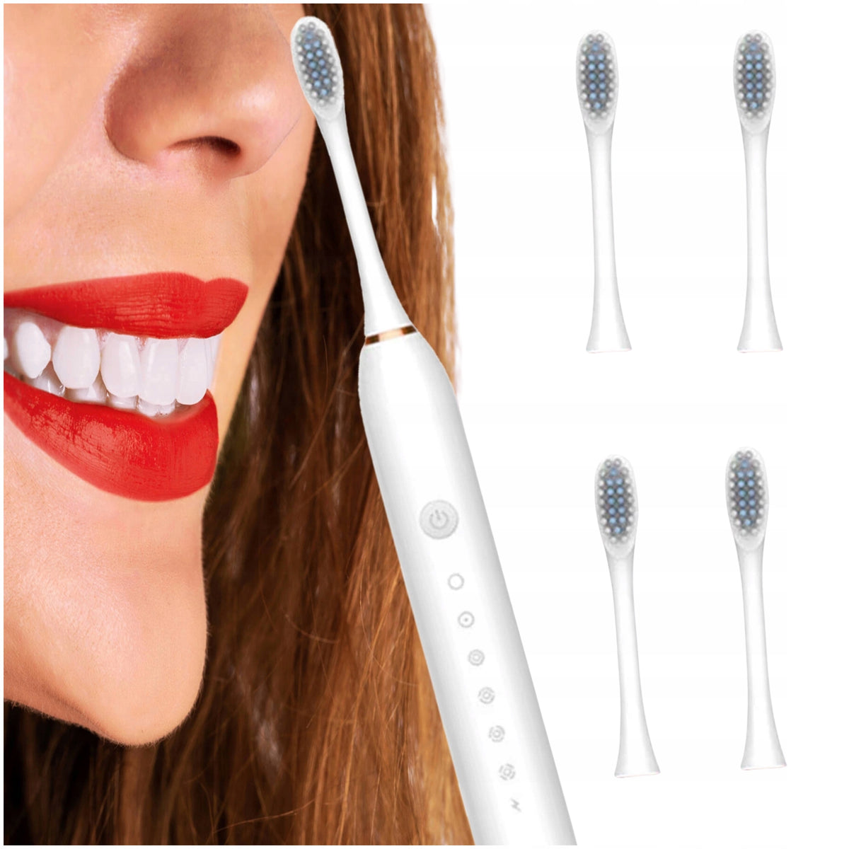 Toothbrush Electric Sonic 4 Ends USB IPX7 6 Operating Modes Packaging status original