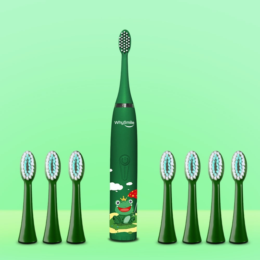 Toothbrush Electric Sonic For Children 6 Tips Frog USB C Manufacturer code Szczoteczka Do Zębów Elektryczna Soniczna