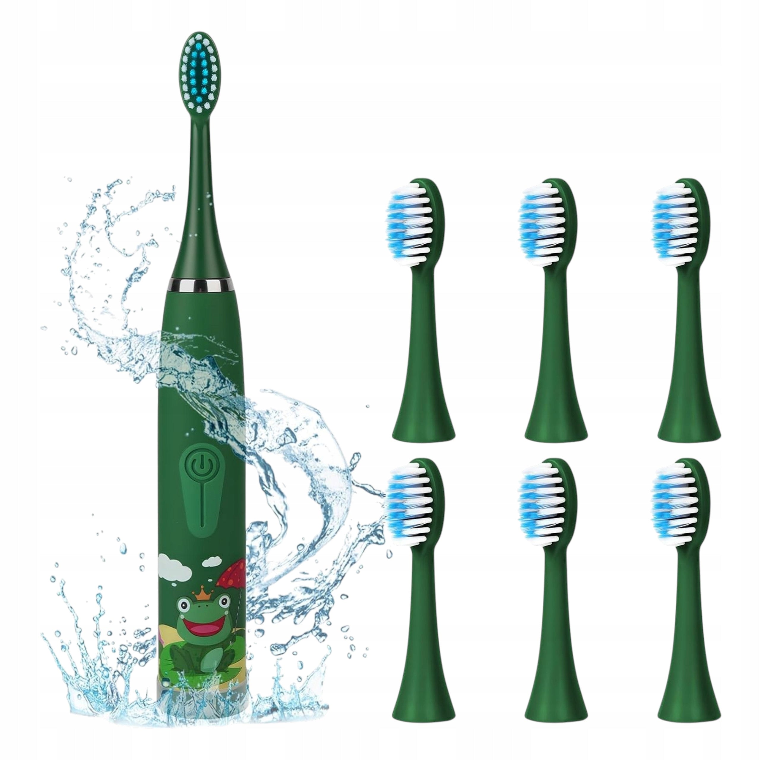Toothbrush Electric Sonic For Children 6 Tips Frog USB C