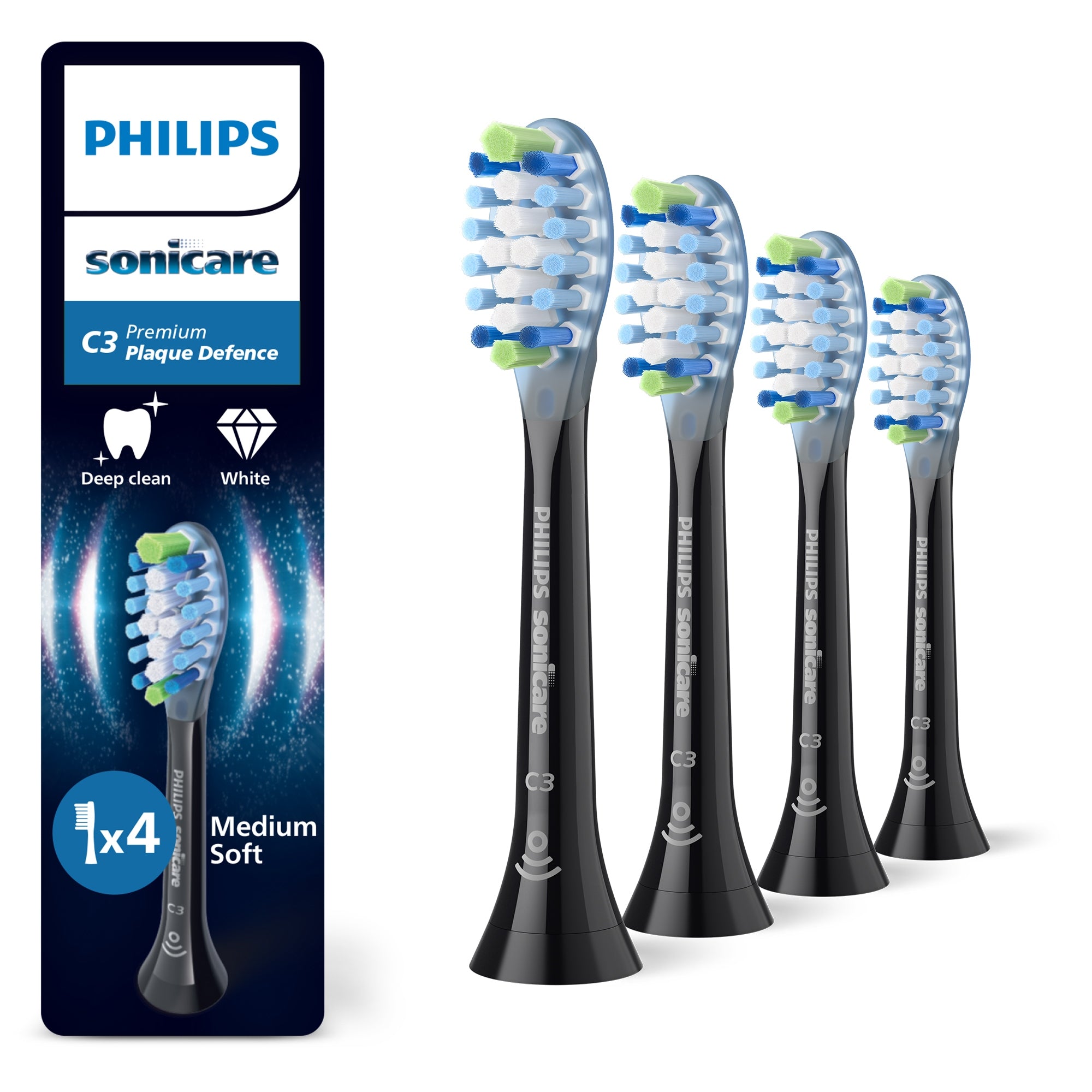 Toothbrush tips PHILIPS Sonicare C3 HX9044/88 (4 pcs)
