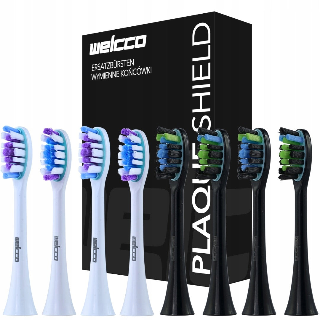Toothbrush tips SAVE S903 and SN-700 replacement white and black 8 pcs.