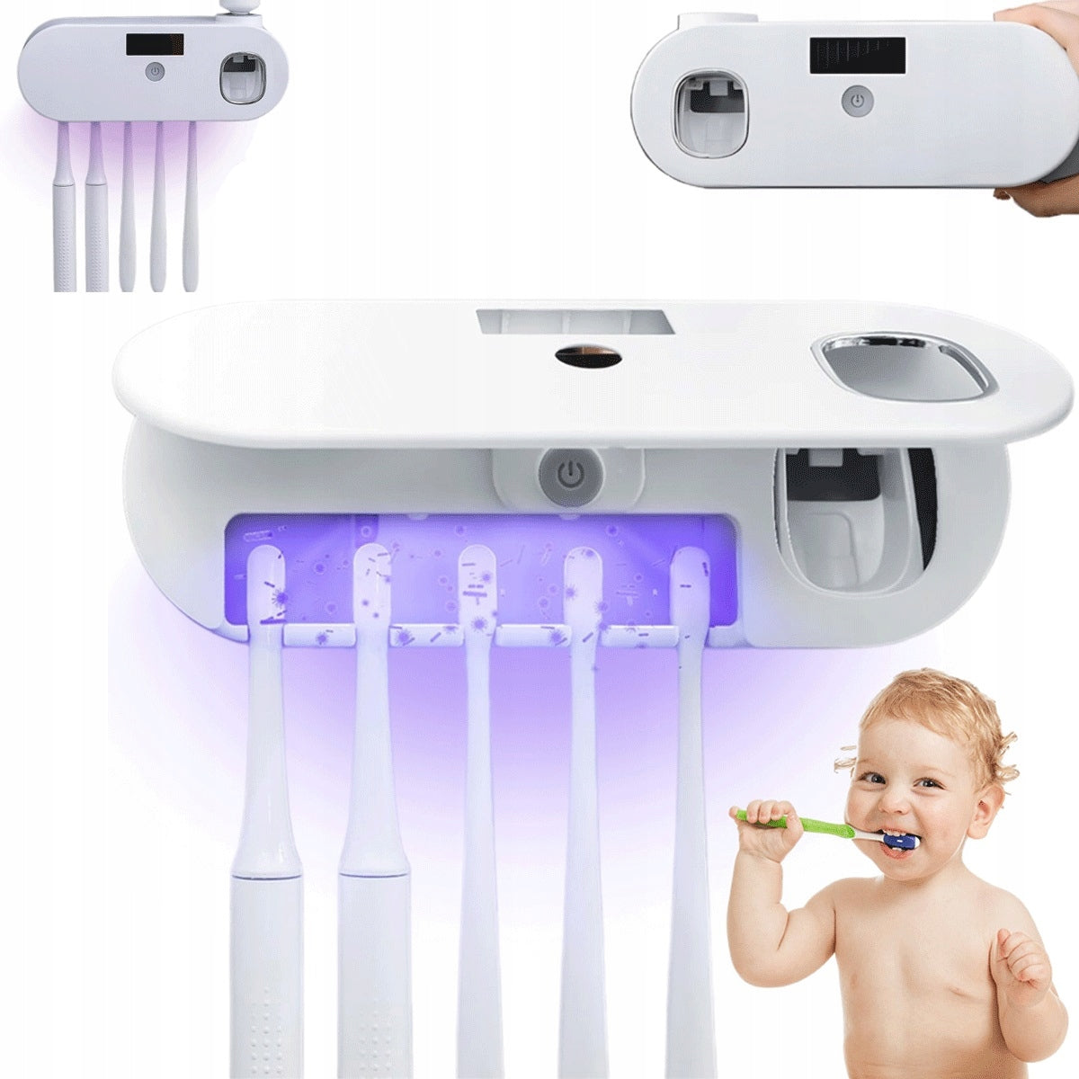 Toothpaste Dispenser Self Adhesive Travel Antibacterial